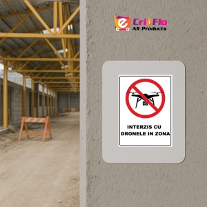 Indicator Interzis cu dronele in zona, Sticker autocolant - Img 5