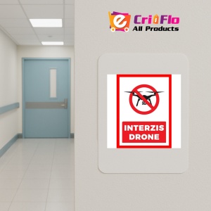 Indicator Interzis drone, Sticker autocolant - Img 4
