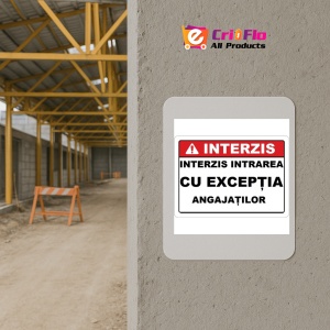 Indicator Interzis intrarea cu exceptia angajatilor, Sticker autocolant - Img 5
