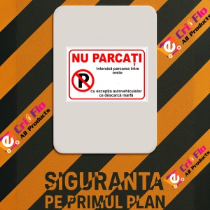 Indicator Interzis parcare intre orele, Sticker autocolant - Img 2