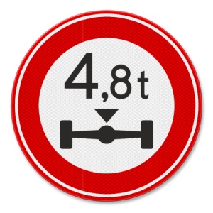 Indicator Interzis pentru sarcina excesiva pe osie, Sticker autocolant