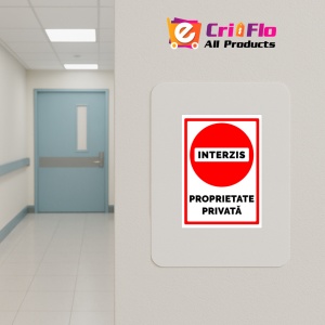 Indicator Interzis proprietate privata, Sticker autocolant - Img 4