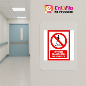 Indicator Interzis transportul persoanelor, Sticker autocolant - Img 4