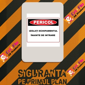 Indicator Izolati echipamentul inainte de intrare, Sticker autocolant - Img 2