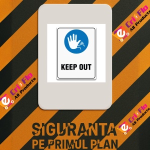 Indicator KEEP OUT SIGN, Sticker autocolant - Img 2