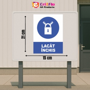 Indicator Lacat inchis, Sticker autocolant - Img 2