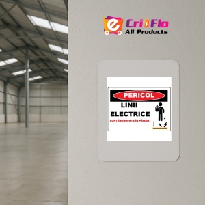 Indicator Linii electrice sunt ingropate in pamant, Sticker autocolant - Img 3