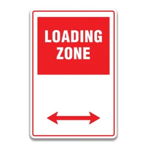 Indicator LOADING ZONE SIGN, Sticker autocolant