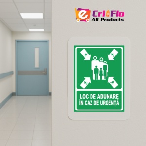 Indicator Loc de adunare in caz de urgenta, Sticker autocolant - Img 5