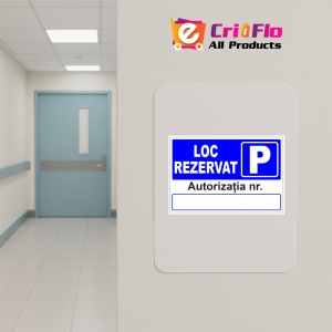 Indicator Loc rezervat cu autorizatia, Sticker autocolant - Img 4