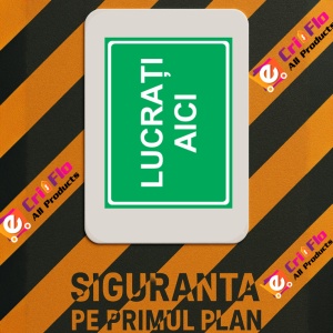 Indicator Lucrati aici, Sticker autocolant - Img 3
