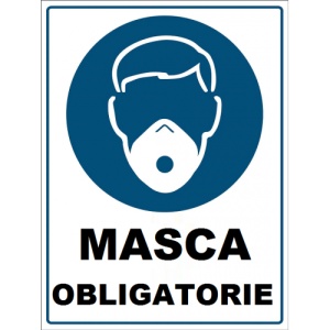 Indicator Masca obligatorie, Sticker autocolant