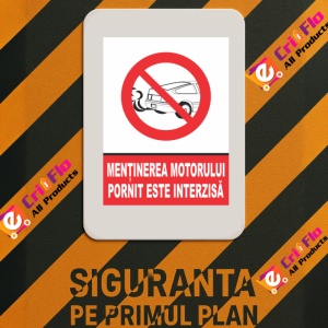 Indicator Mentinerea motorului pornit este interzisa, Sticker autocolant - Img 3