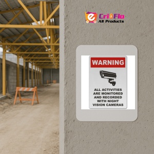 Indicator Monitored By Night Vision Camera Sign, Sticker autocolant - Img 5