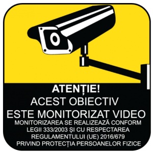 Indicator Monitorizat video, Sticker autocolant