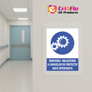 Indicator Montarea obligatorie a capacelor de protectie dupa interventie, Sticker autocolant - Img 5