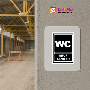 Indicator Negru wc grup sanitar, Sticker autocolant - Img 5