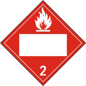 Indicator Neutra pentru gaz inflamabil clasa 2, Sticker autocolant