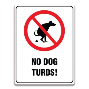 Indicator NO DOG TURDS SIGN, Sticker autocolant