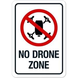 Indicator No drone zone sign, Sticker autocolant