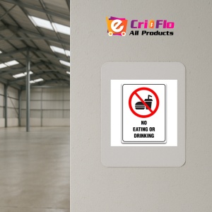 Indicator NO EATING OR DRINKING SIGN, Sticker autocolant - Img 3