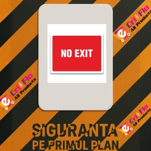 Indicator NO EXIT SIGN, Sticker autocolant - Img 2
