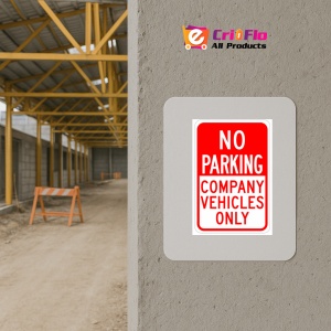 Indicator No parking company vehicles only signs, Sticker autocolant - Img 5