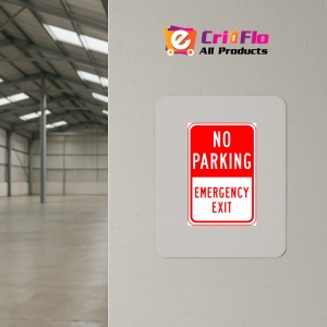 Indicator No parking emergency exit signs, Sticker autocolant - Img 3