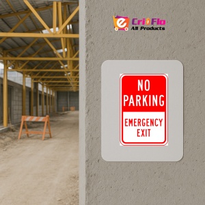 Indicator No parking emergency exit signs, Sticker autocolant - Img 5