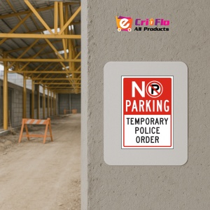 Indicator No Parking Temporary Police Order Sign, Sticker autocolant - Img 5