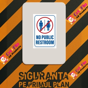 Indicator No public restroom sign, Sticker autocolant - Img 2