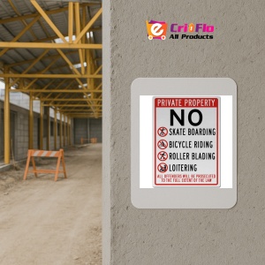 Indicator No Skateboarding Bicycle Riding Rollerblading Loitering Sign, Sticker autocolant - Img 5