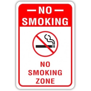 Indicator No smoking no smoking zone, Sticker autocolant