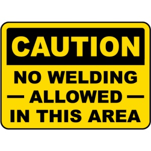 Indicator No Welding Allowed In This Area Sign, Sticker autocolant