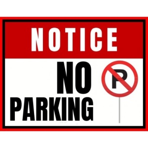 Indicator Notice no parking, Sticker autocolant