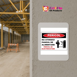 Indicator Nu atingeti panou de alimentare pericol de electrocutare, Sticker autocolant - Img 5