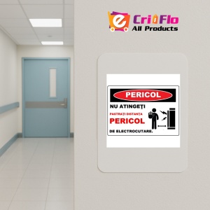 Indicator Nu atingeti pastrati distanta pericol de electrocutare, Sticker autocolant - Img 4