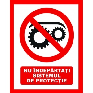 Indicator Nu indepartati sistemul de protectie, Sticker autocolant