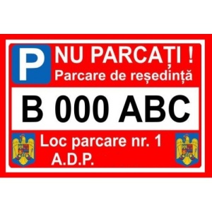 Indicator Nu parcati parcare de resedinta personalizata, Sticker autocolant