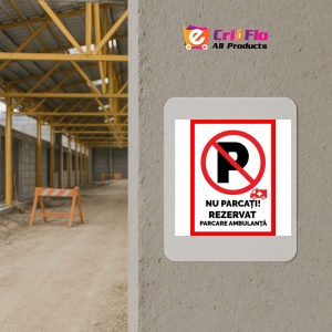 Indicator Nu parcati rezervat parcare ambulanta, Sticker autocolant - Img 5