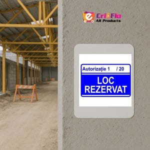 Indicator Numar autorizatie pentru loc rezervat, Sticker autocolant - Img 5