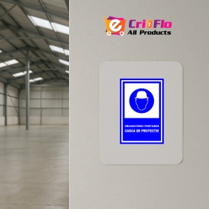 Indicator Obligatoriu purtarea casca de protectie, Sticker autocolant - Img 3