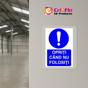 Indicator Opriti cand nu folositi indicator de obligativitate, Sticker autocolant - Img 4