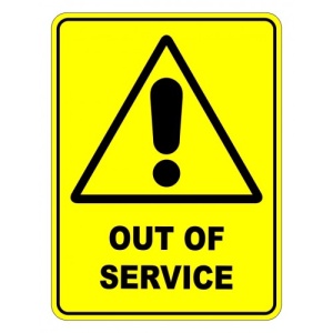 Indicator Out Of Service Sign, Sticker autocolant