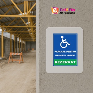 Indicator parcare pentru persoana cu handicap rezervat, Sticker autocolant - Img 5
