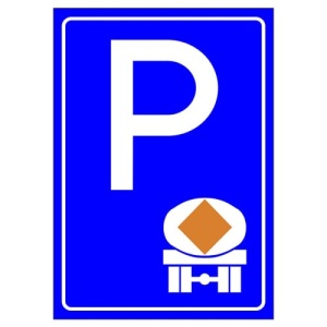 Indicator Parcari pentru cisterne, Sticker autocolant