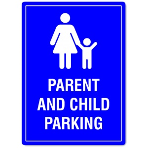 Indicator Parent And Child Parking Sign, Sticker autocolant