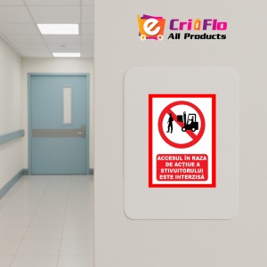 Indicator Pentru accesul in raza de actiune a stivuitorului este interzisa, Sticker autocolant - Img 4