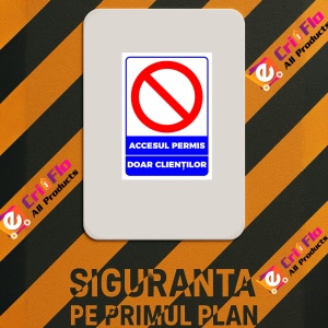 Indicator Pentru accesul permis doar clientilor, Sticker autocolant - Img 2