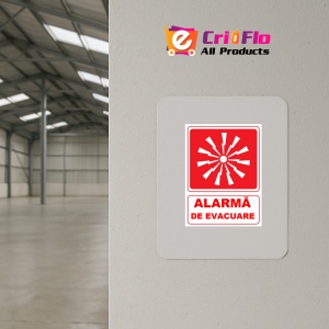 Indicator Pentru alarma de evacuare, Sticker autocolant - Img 3